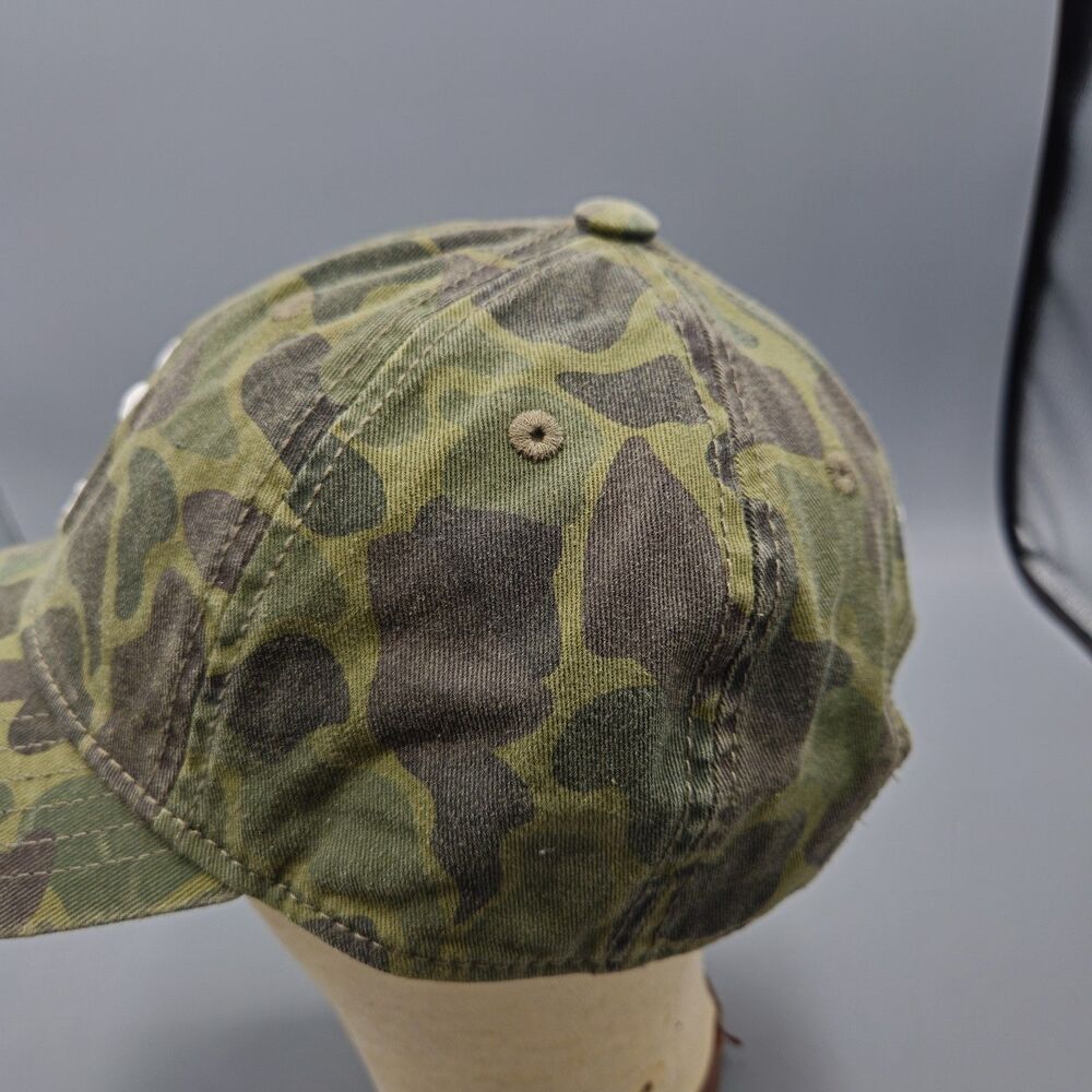 Adidas Trefoil Camo Hat Men's Adjustable Baseball Cap Green Brown Cotton OSFW - Picture 4 of 8
